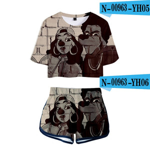 Blusa e Short Feminino - EXCLUSIVO Tema Hip Hop